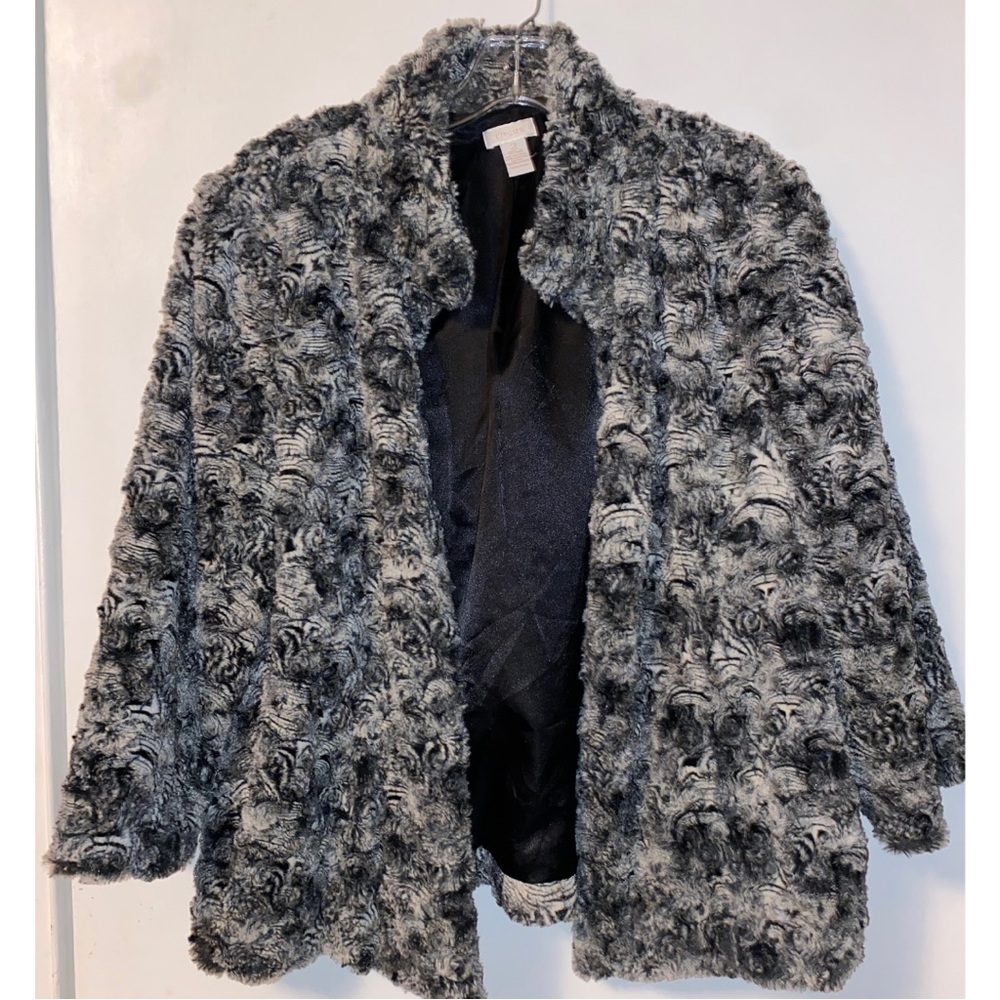 Chico’s Size 2 Faux Fur Jacket